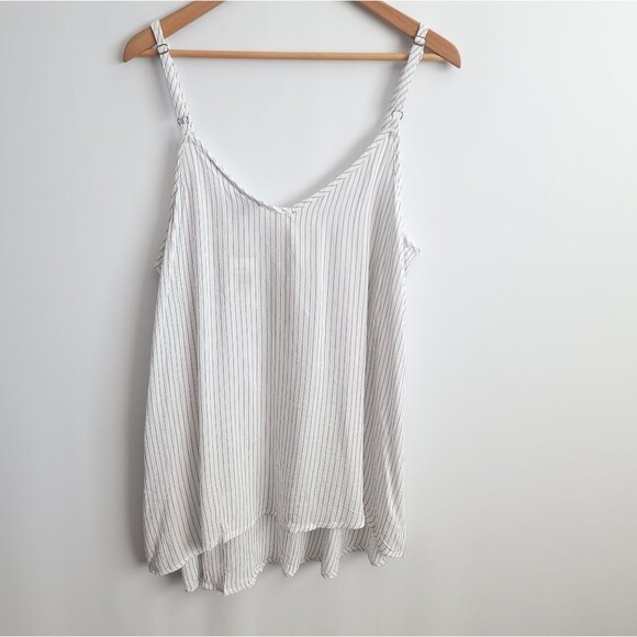 Torrid Lace-Up Cami Spaghetti Strap Top Striped Rayon Spring Summer NWT - Picture 4 of 13